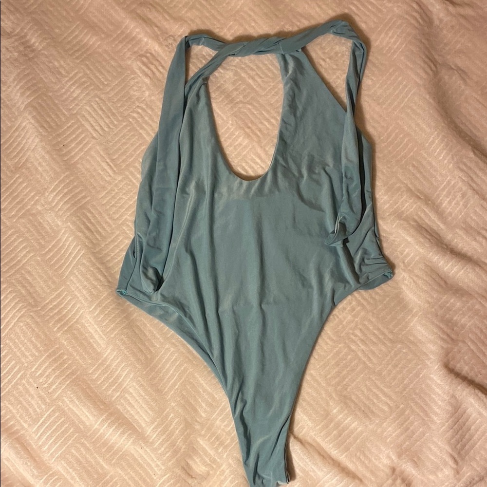 PrettyLittleThing Teal Bodysuit
